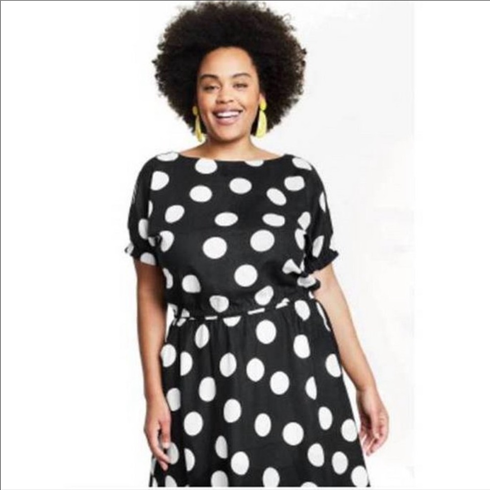Tabitha Brown X Target Polk dot short sleeve button back top